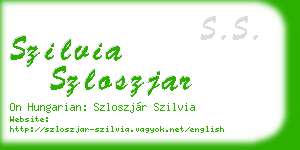 szilvia szloszjar business card